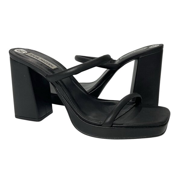 Steve Madden Black Strappy Sandals - Picture 13 of 13